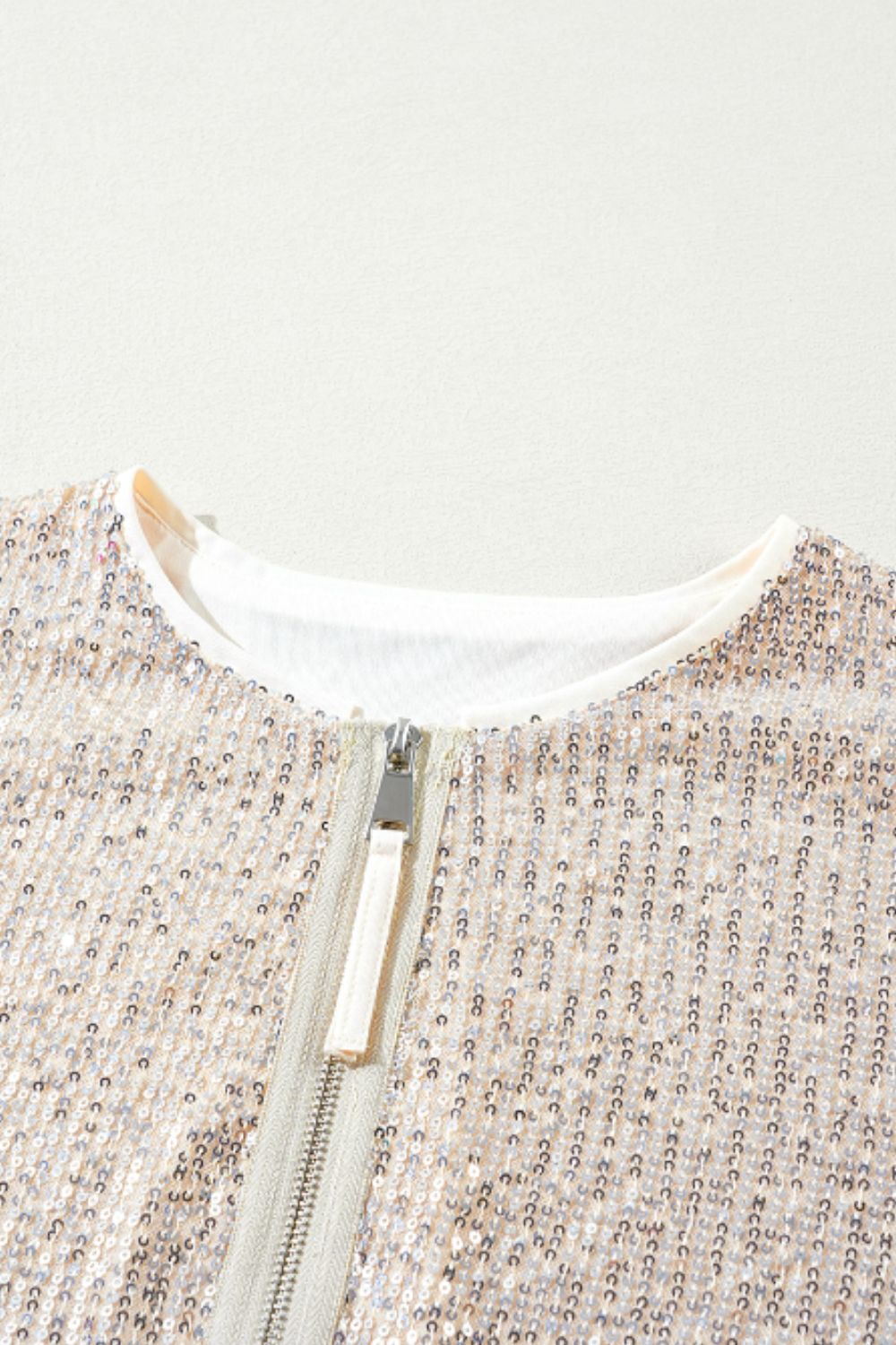 Nina | Long sleeve jacket with sequins and zip