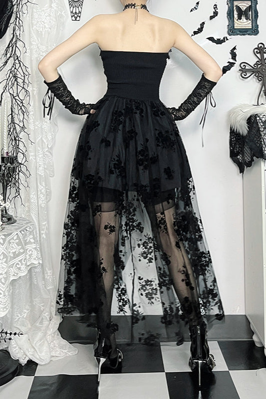Sheer Lace Gothic Dress