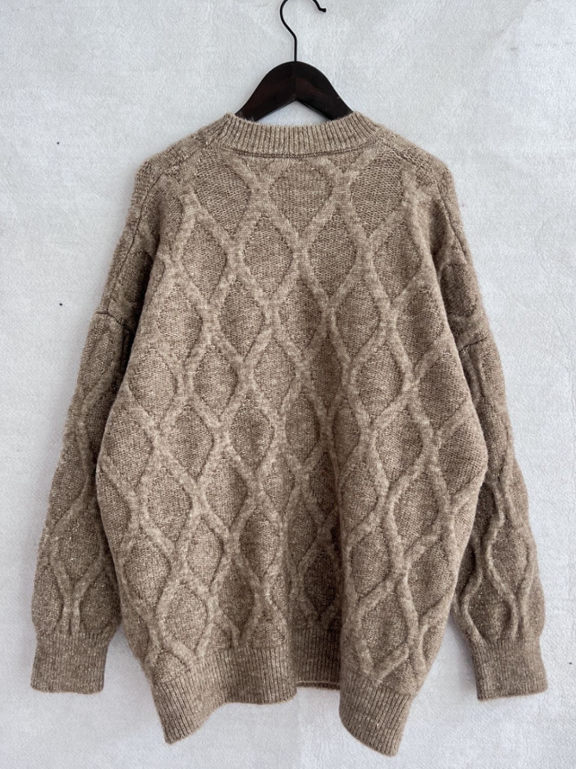Laura | Diamond sweater with a crew neck and long sleeves