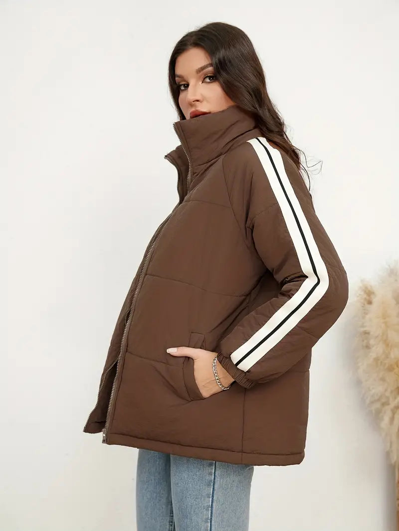 Flor | Jacket with zip and high collar