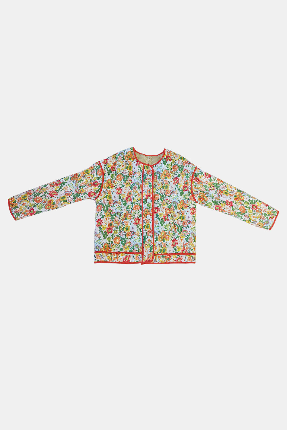 Vanessa | Floral winter coat with buttons and long sleeves
