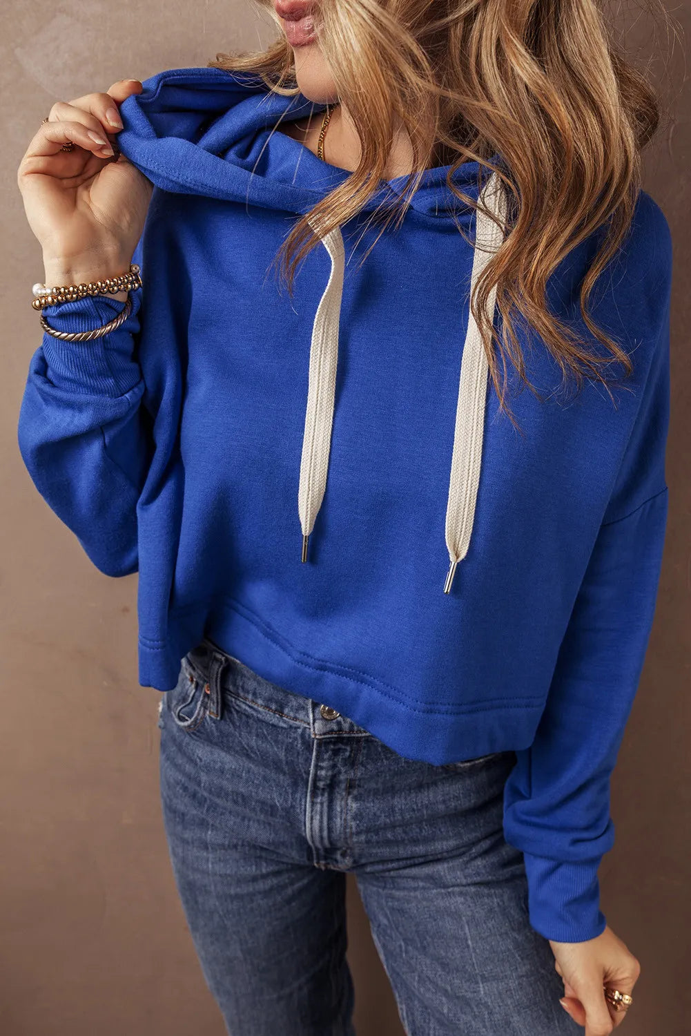 Theresa | Drawstring hoodie with long sleeves