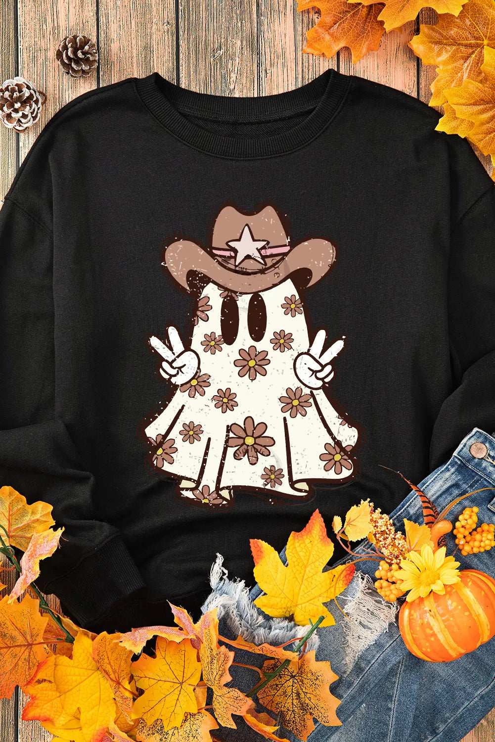 Lidia | Ghost crew neck long sleeve sweatshirt