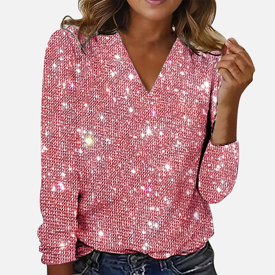 Jazmín® | Sparkling Blouse With A V-Neck