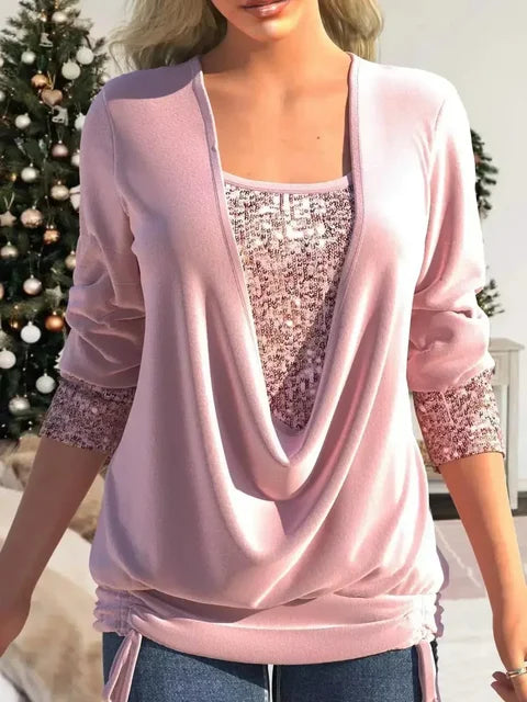 Luisa® | Velvet Blouse With Sequins