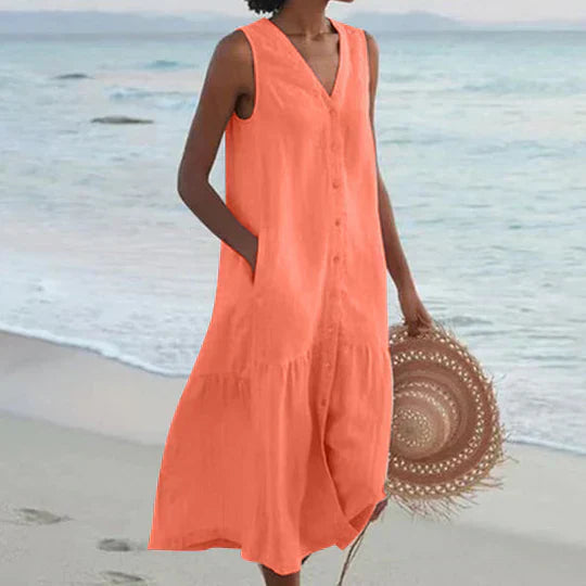Kaitlyn® | Elegant Women'S Linen Dress
