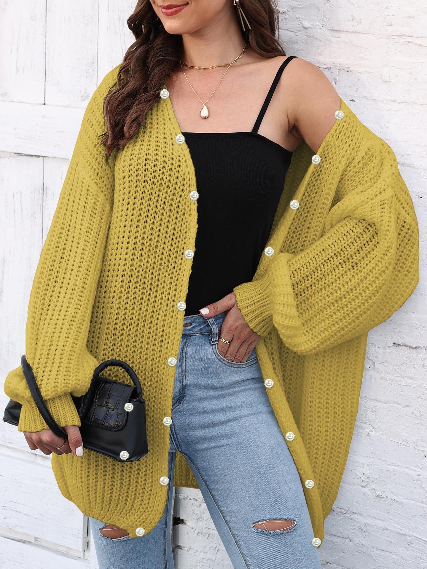 Elsa | Long sleeve open front cardigan