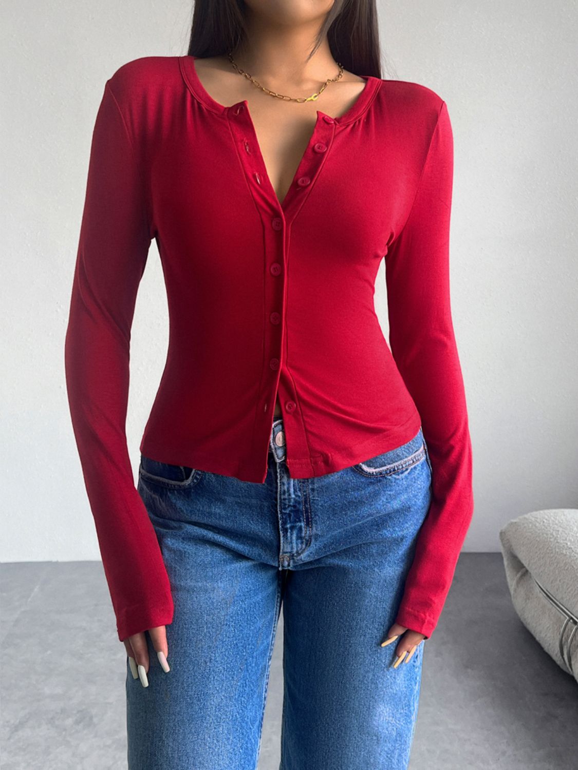 Josefa | Long sleeve t-shirt with buttons