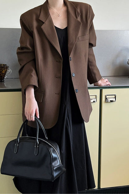 Vintage Casual Long Sleeve Blazer