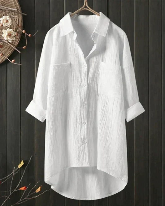 Milagros® | Women'S White Linen Blouse