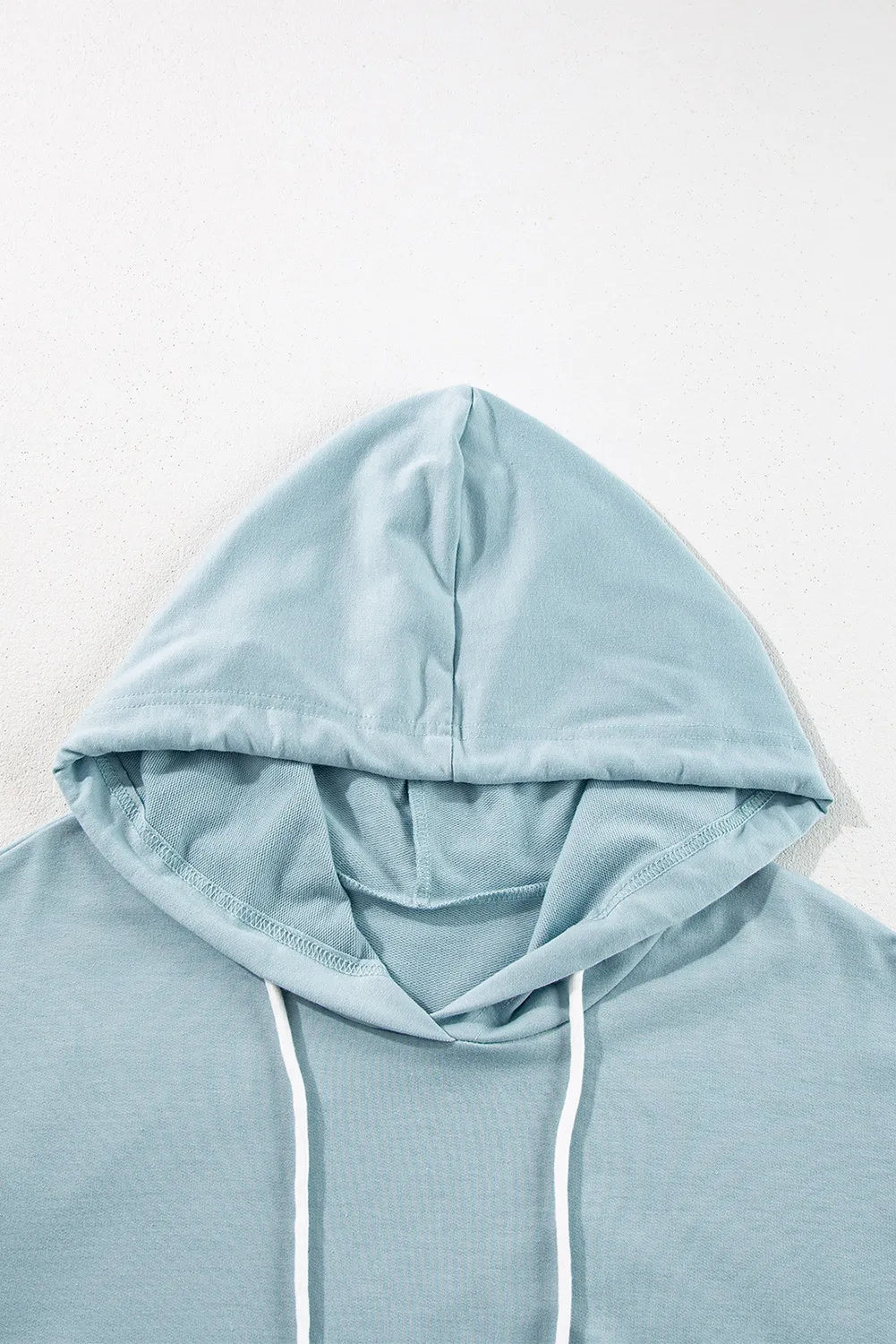 Elsa | Long sleeve drawstring hoodie with ruffles and dropped shoulder