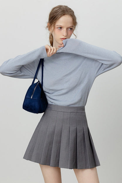 Chic Off Shoulder Tie Waist Cowl Neck Long Sleeve Tee