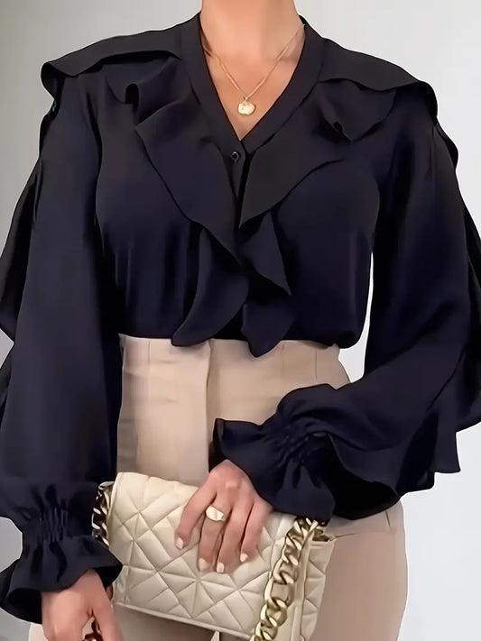 Mara® | Ruffled Blouse With Long Sleeves