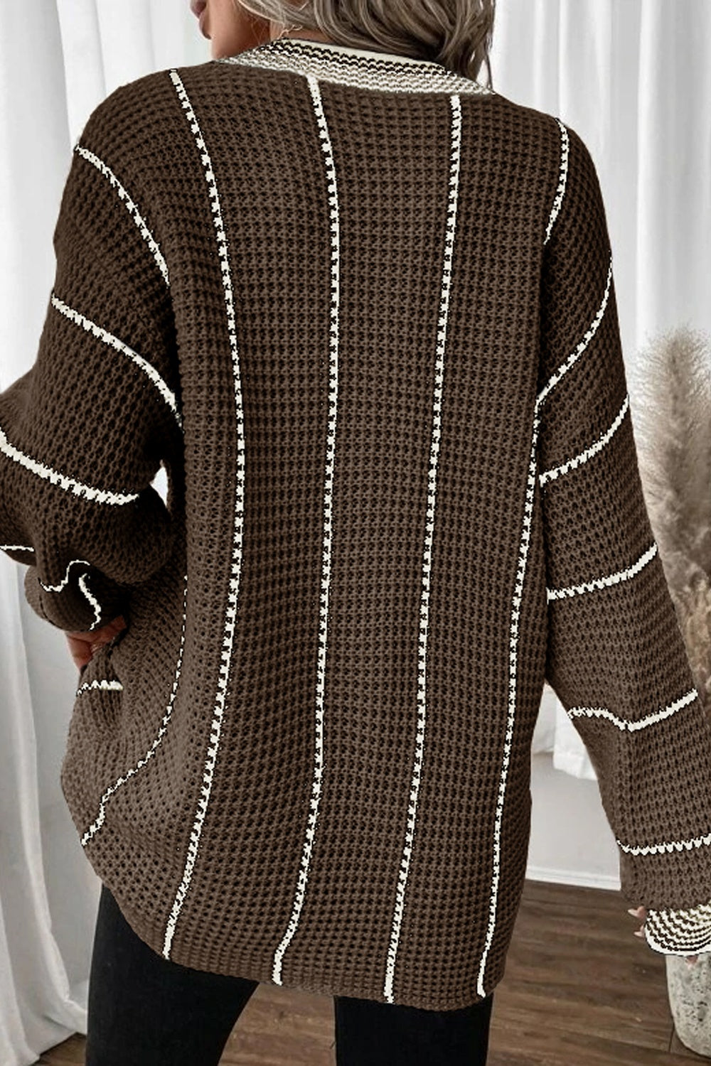 Lilian | Striped sweater with a V-neck and dropped shoulders