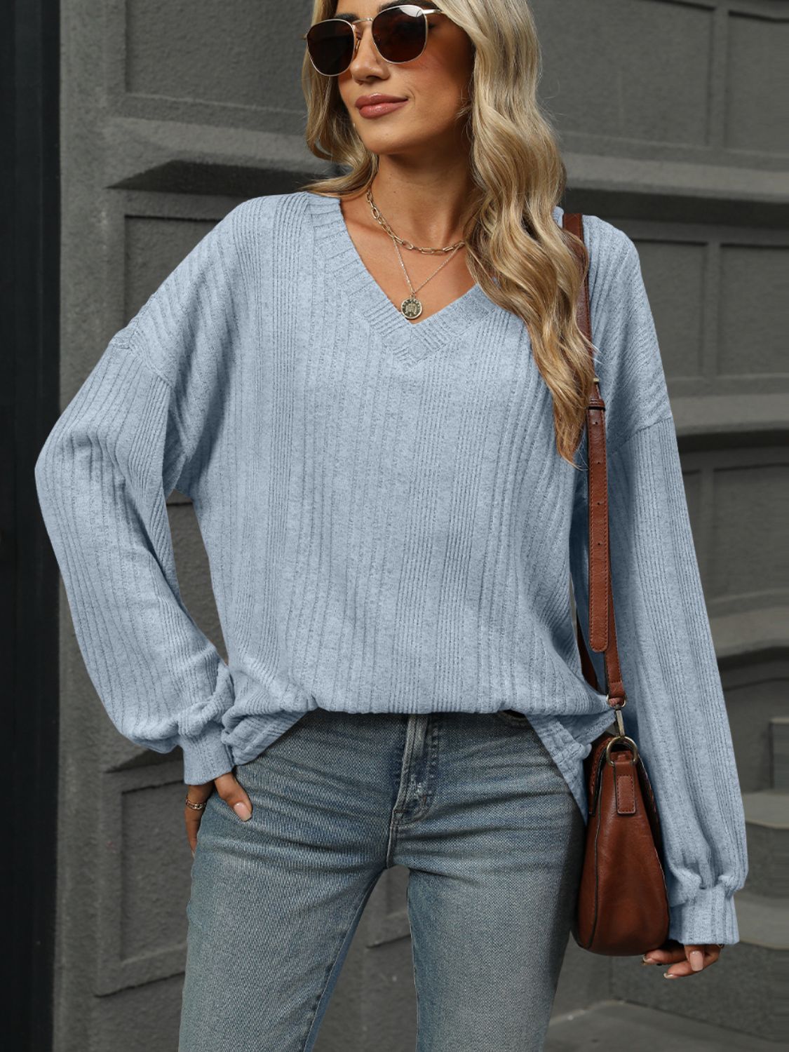 Liselotte | Long sleeve V-neck t-shirt