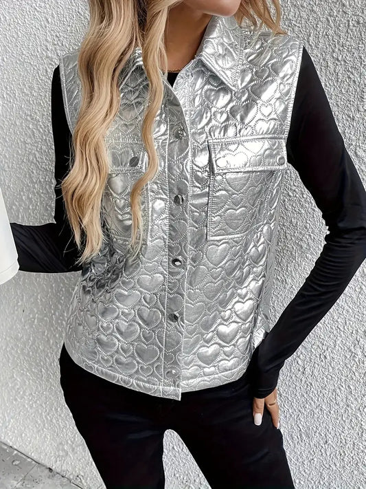 Karina | Sleeveless vest with heart print