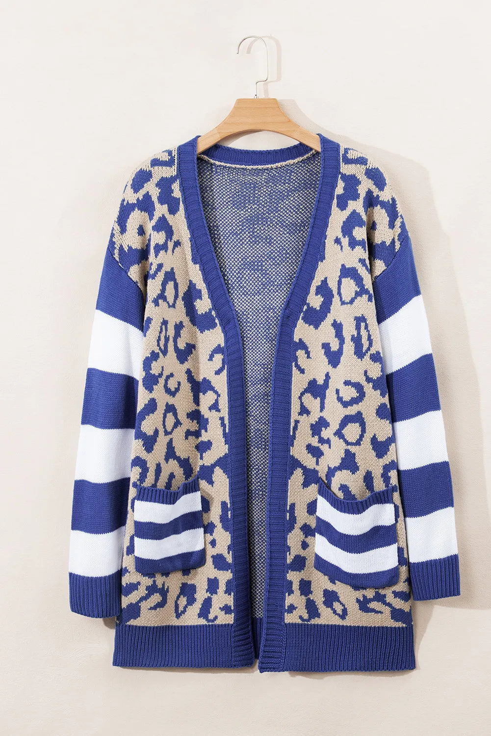 Carina | Long sleeve leopard print open front cardigan