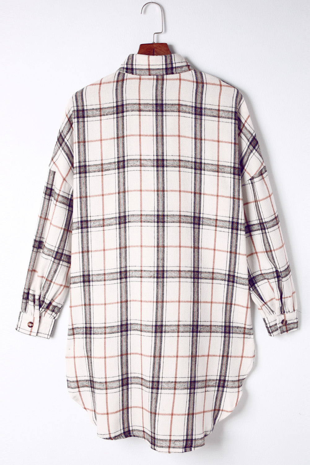 Gabriela | Checked high-low jacket with slit
