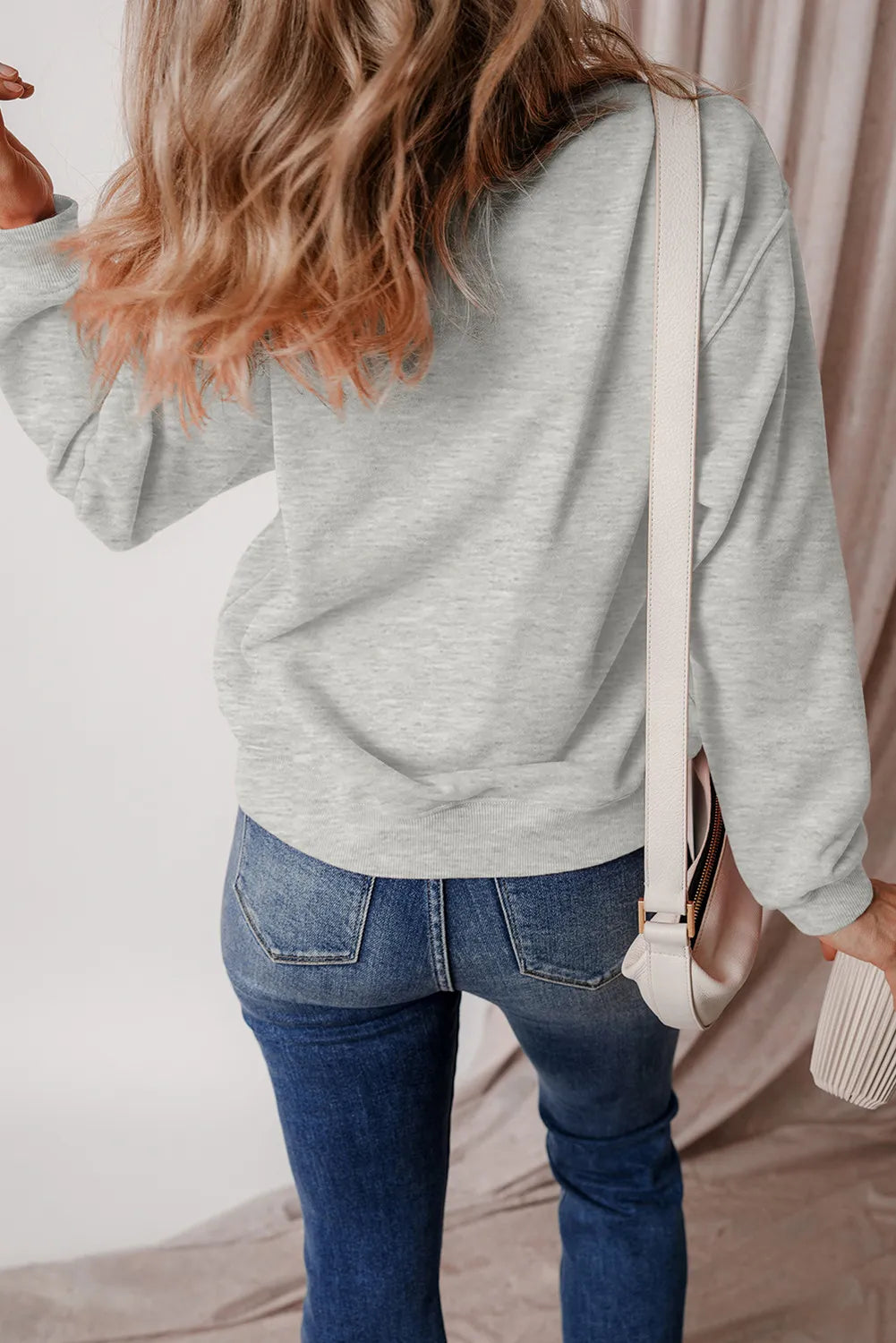 Ilona | Graphic crew neck long sleeve sweatshirt