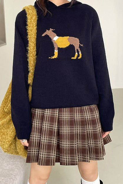 Vintage Plaid Pleated Skirt