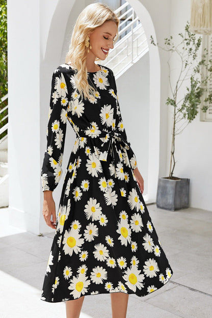 Daisy Print Maxi Dress