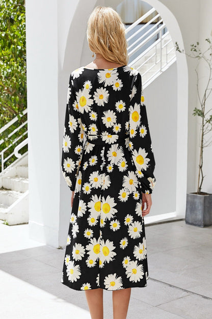 Daisy Print Maxi Dress