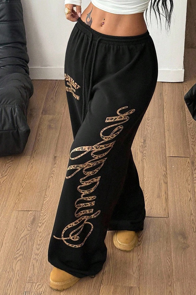 Hip Hop Graphic Print Baggy Casual Pants