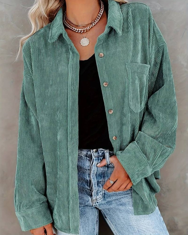 Fabiana® | Women's shirt with vintage collar and button placket