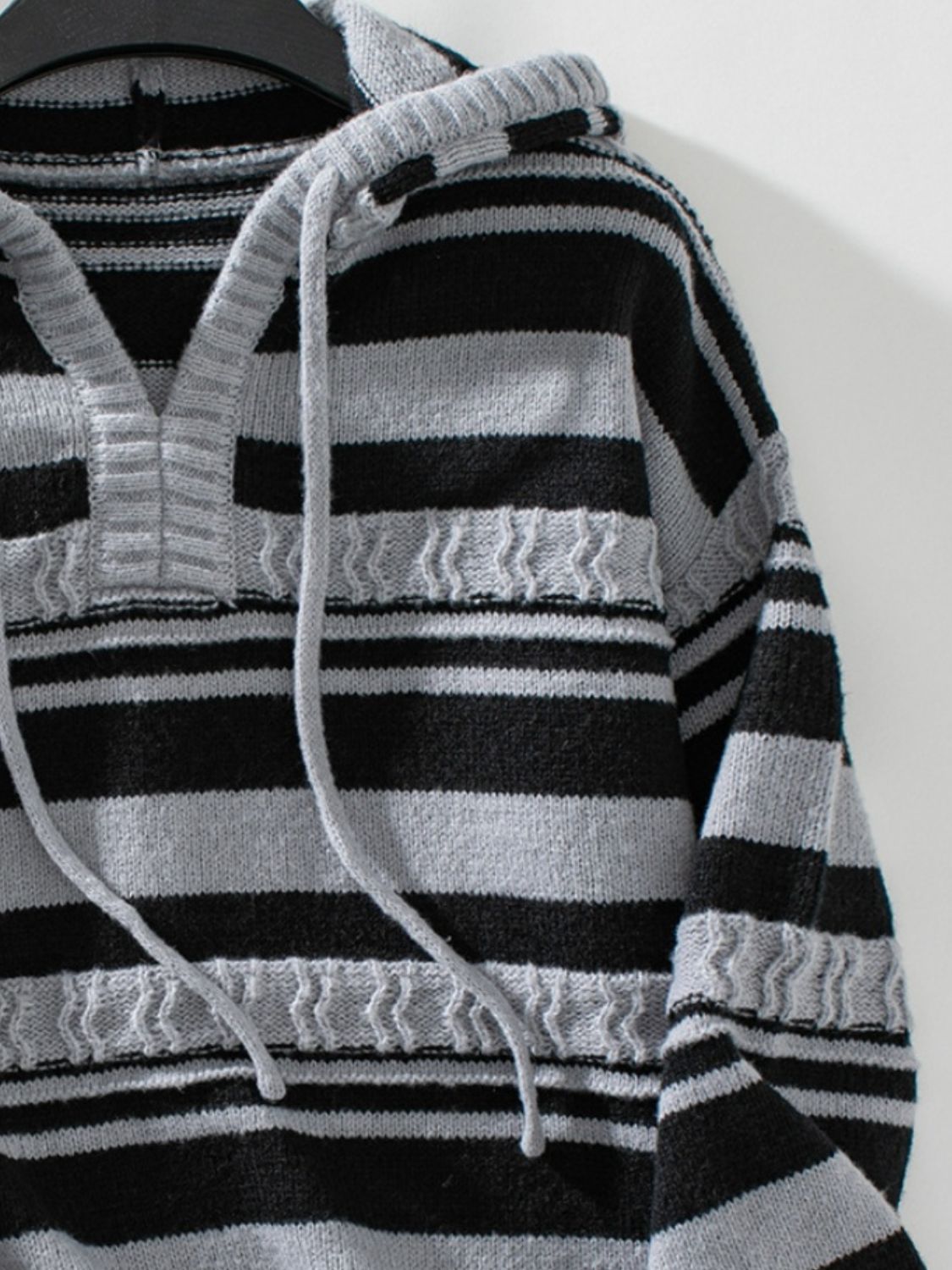 Juana | Striped long sleeve drawstring hoodie
