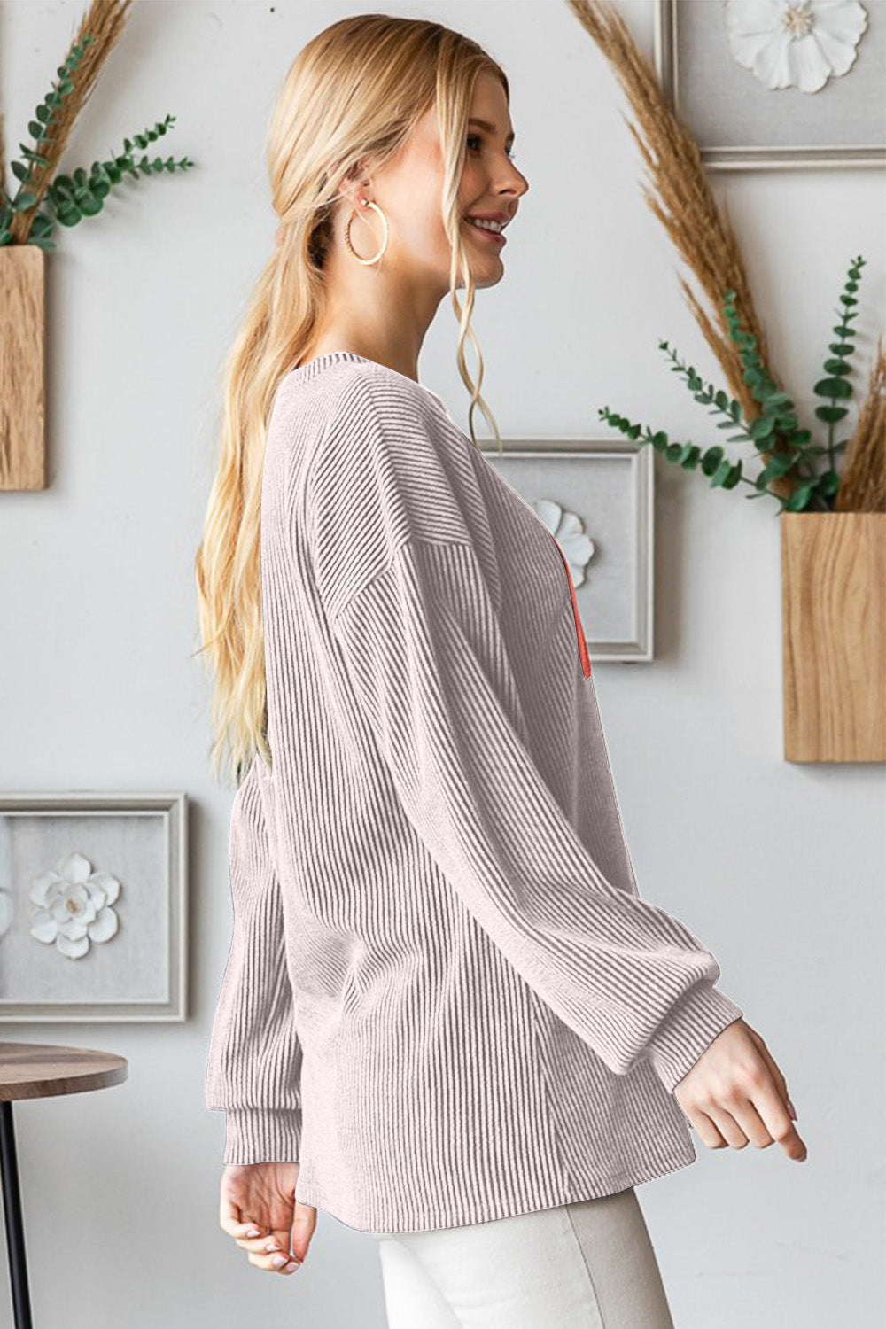 Teresa | Heimish crew neck long sleeve ribbed t-shirt