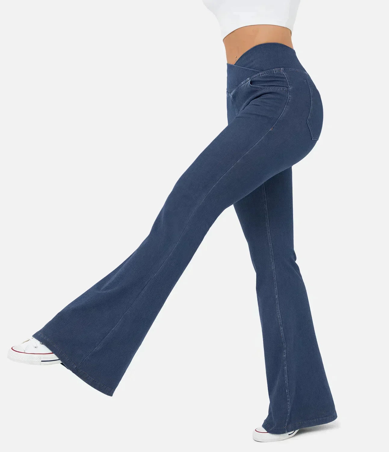 Juana® | Women's high-waisted retro flare pants with crossover waistband