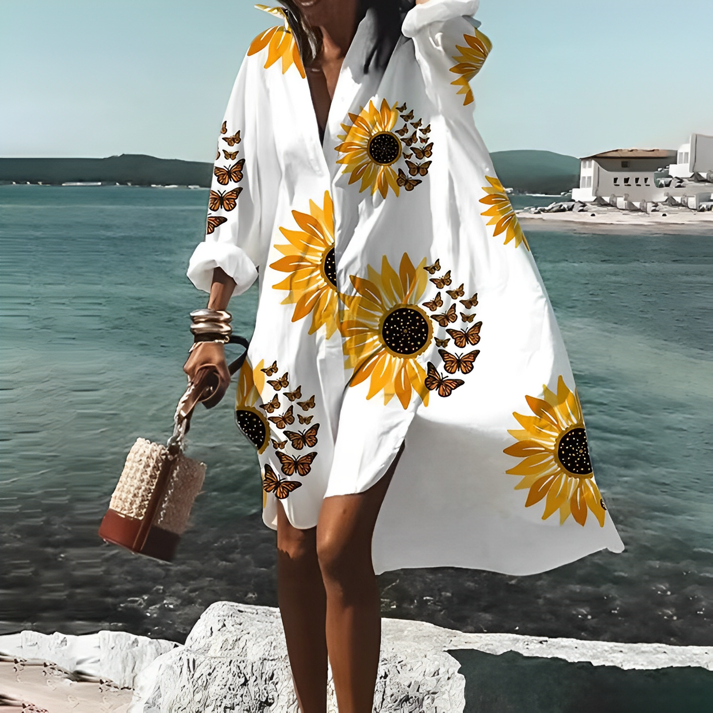 Lana® | Knee-Length Dress With Unique Print