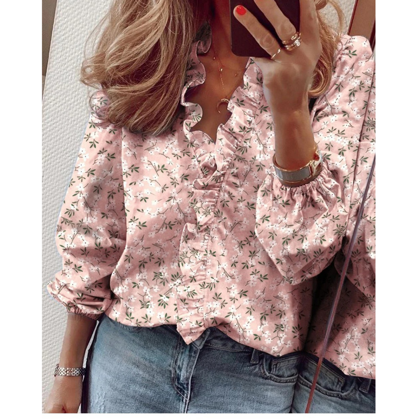 Raquel® | Chiffon Blouse With Plush