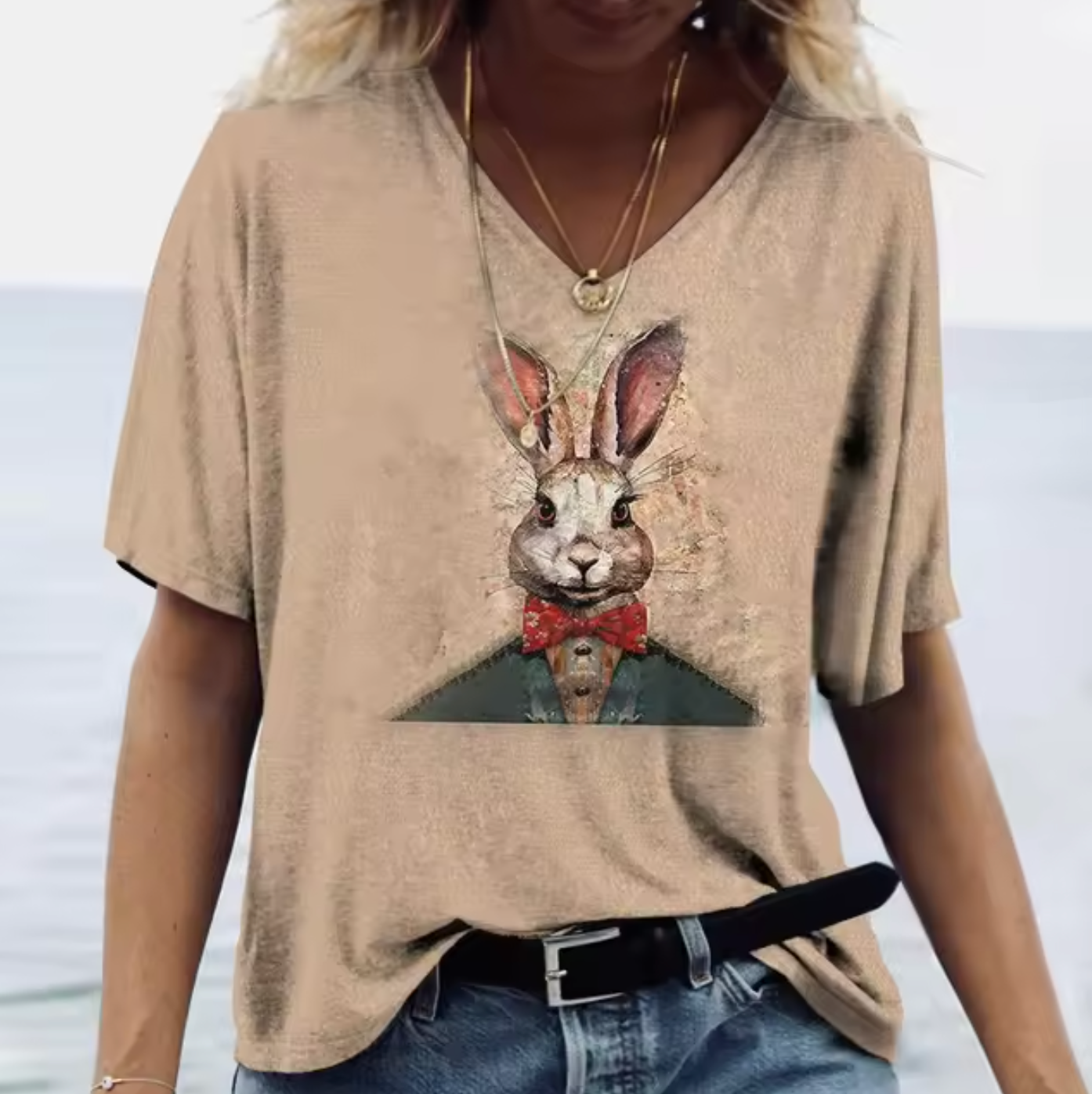 Ornella® | Colorful T-Shirts With Bunny Print