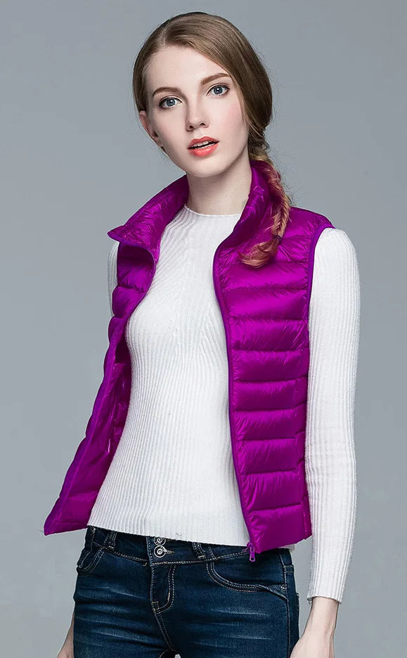 Jimena® | Ultralight, sleeveless, elegant half jacket for women