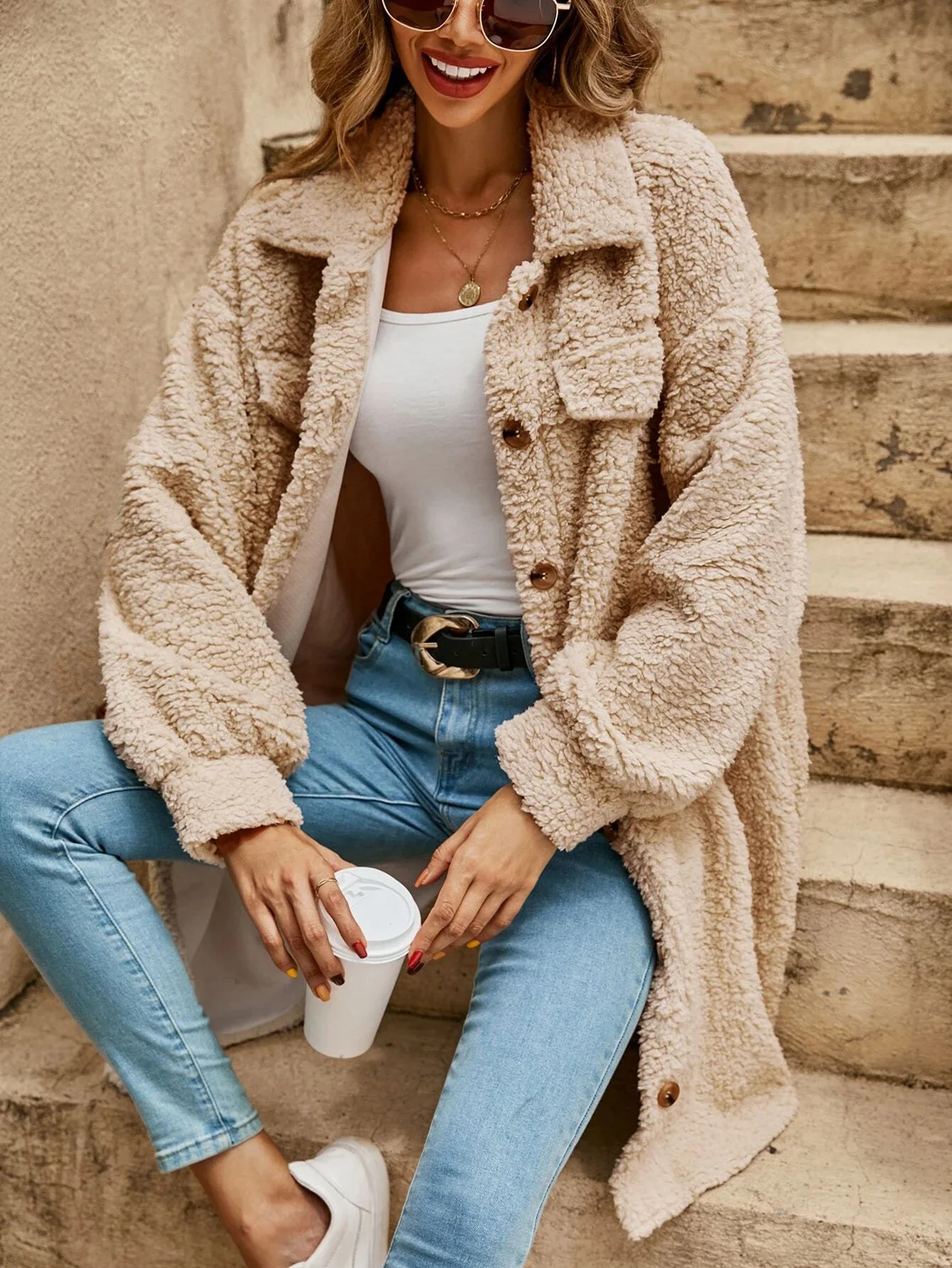 Nerea | Loose Casual Cardigan Bread Coat
