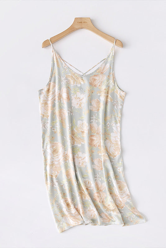 Nahir® | Printed Camisole Dress With Crossed Straps At The Back
