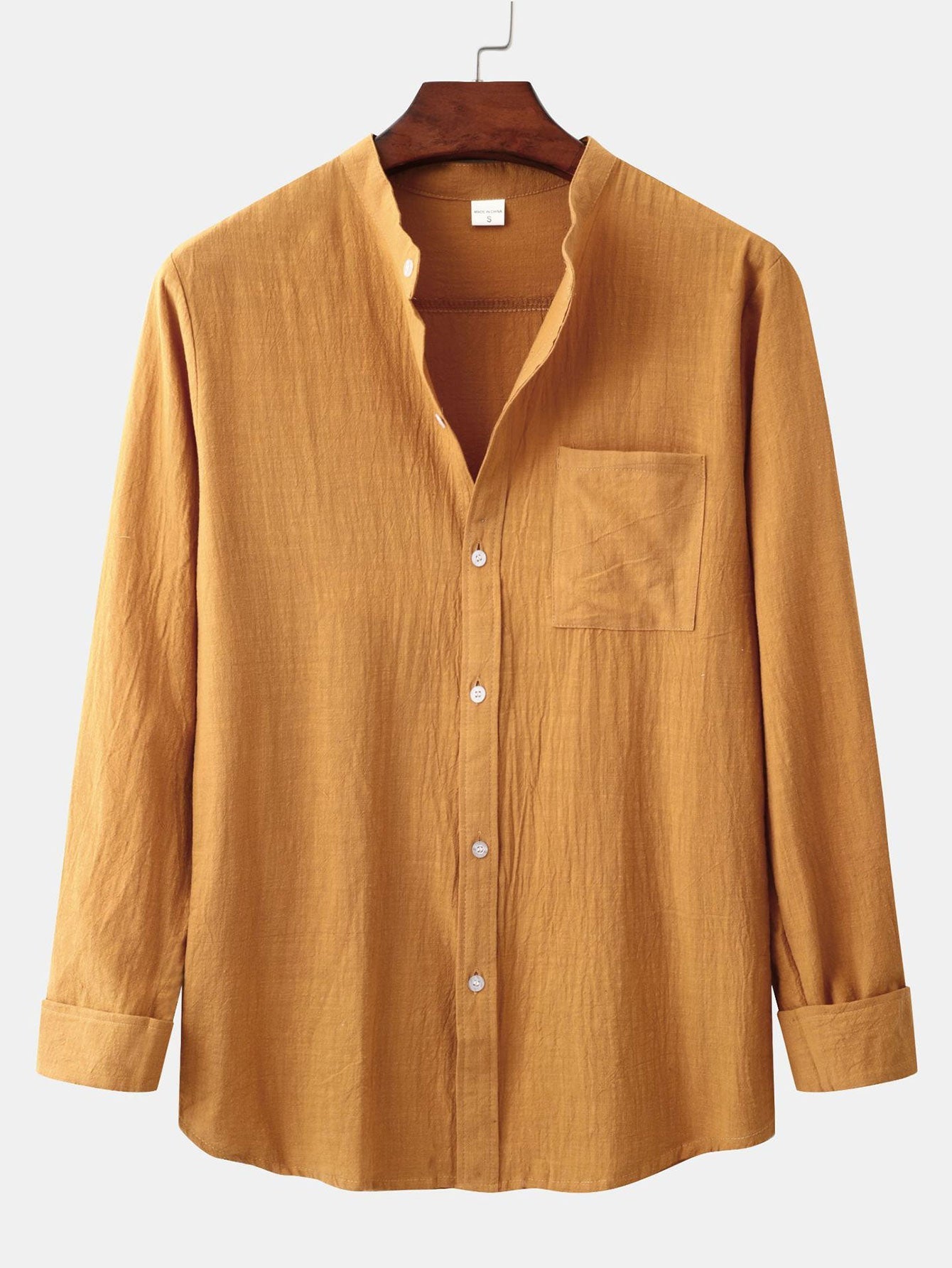Katrina® | Shirt With Vertical Collar In Linen Look And Linen Trousers With Straight Legs.