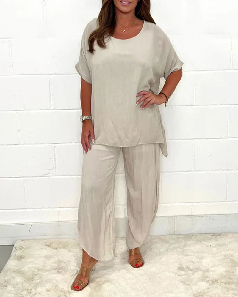 Ondina® | And Relaxed Two-Piece Suit In Plain Color