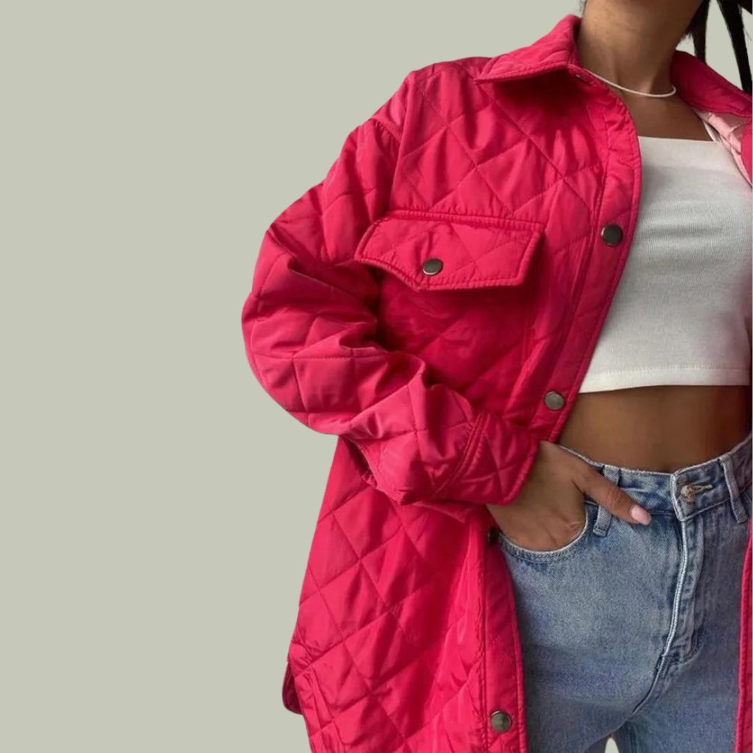 Zaida | Classic padded jacket with snap fasteners for women