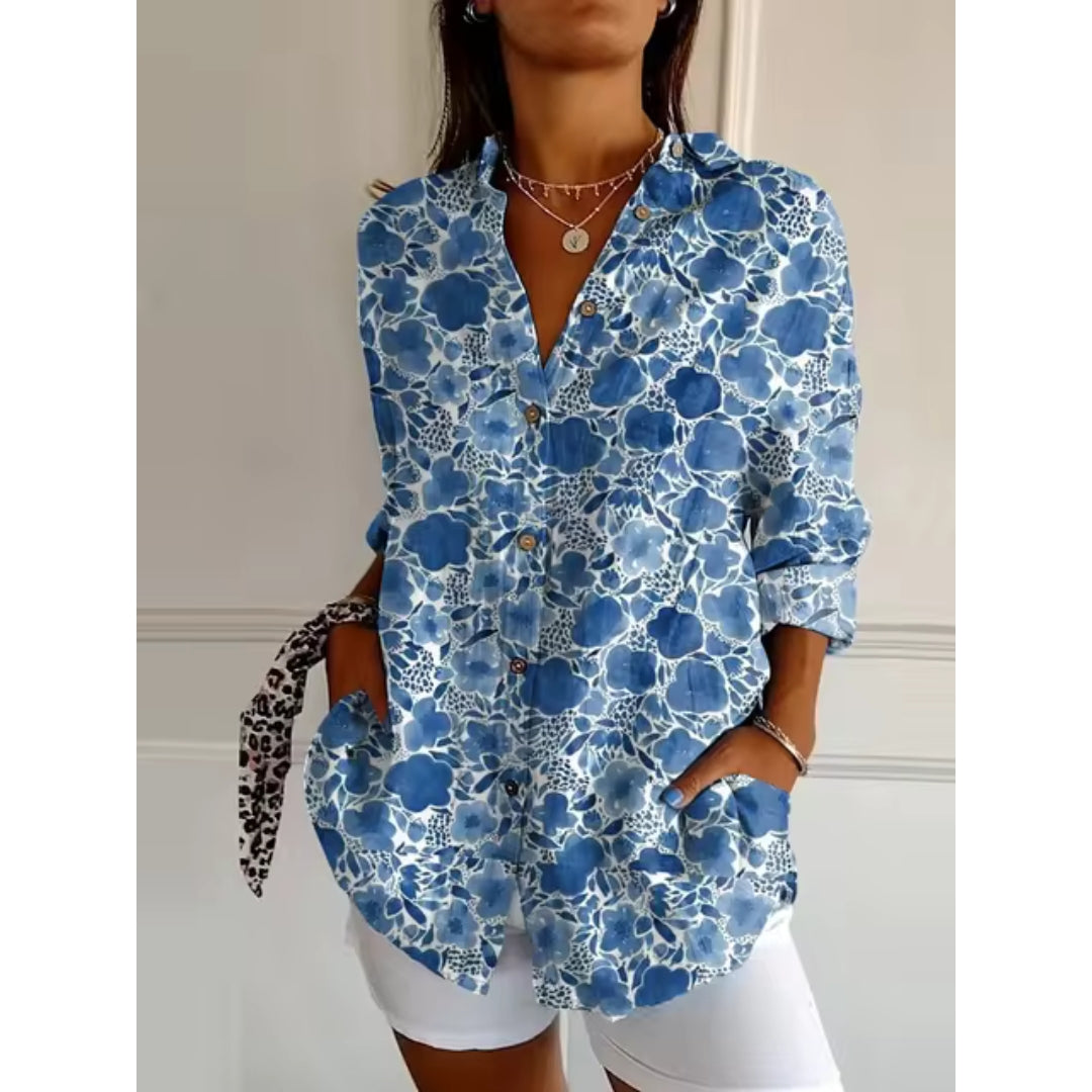 Silvia® | Chemisier à fleurs with boutons for women