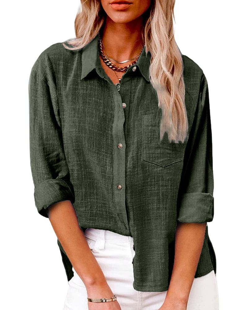 Tatum® | Chic Long-Sleeved Button-Down Blouse