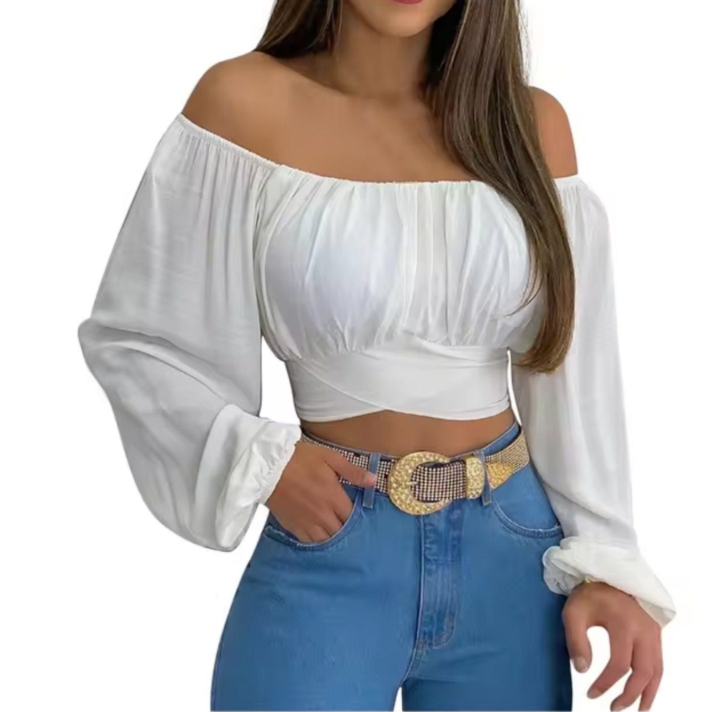 Rosella® | Off-The-Shoulder Crop Top