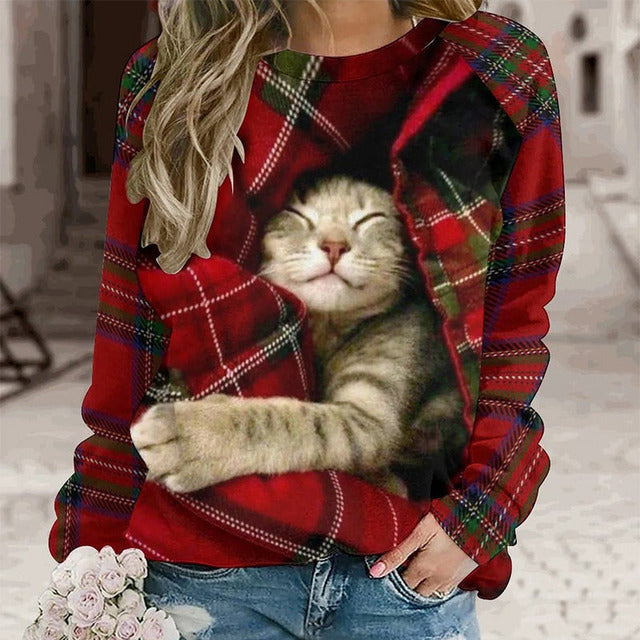 Olga | Short women's knitted sweatshirt