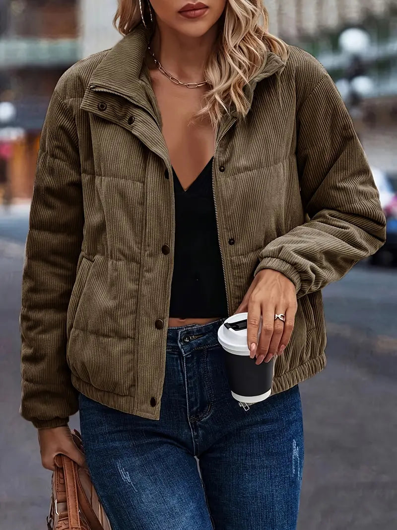 Juana | Fluffy corduroy jacket coat