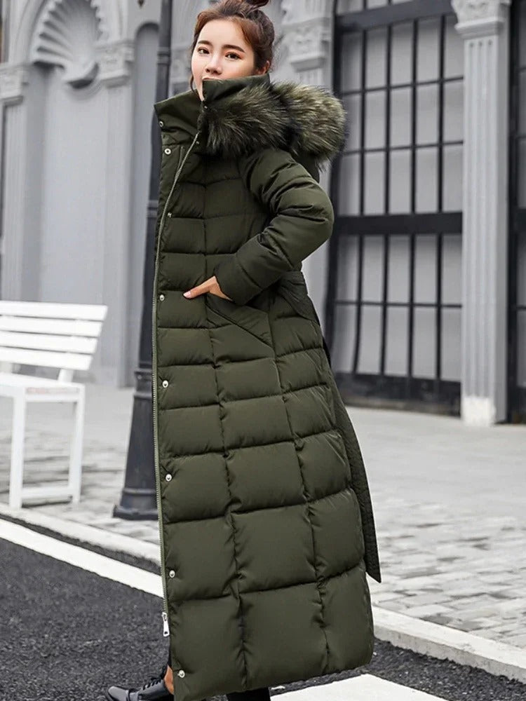 Petra | Padded women's coat with belt