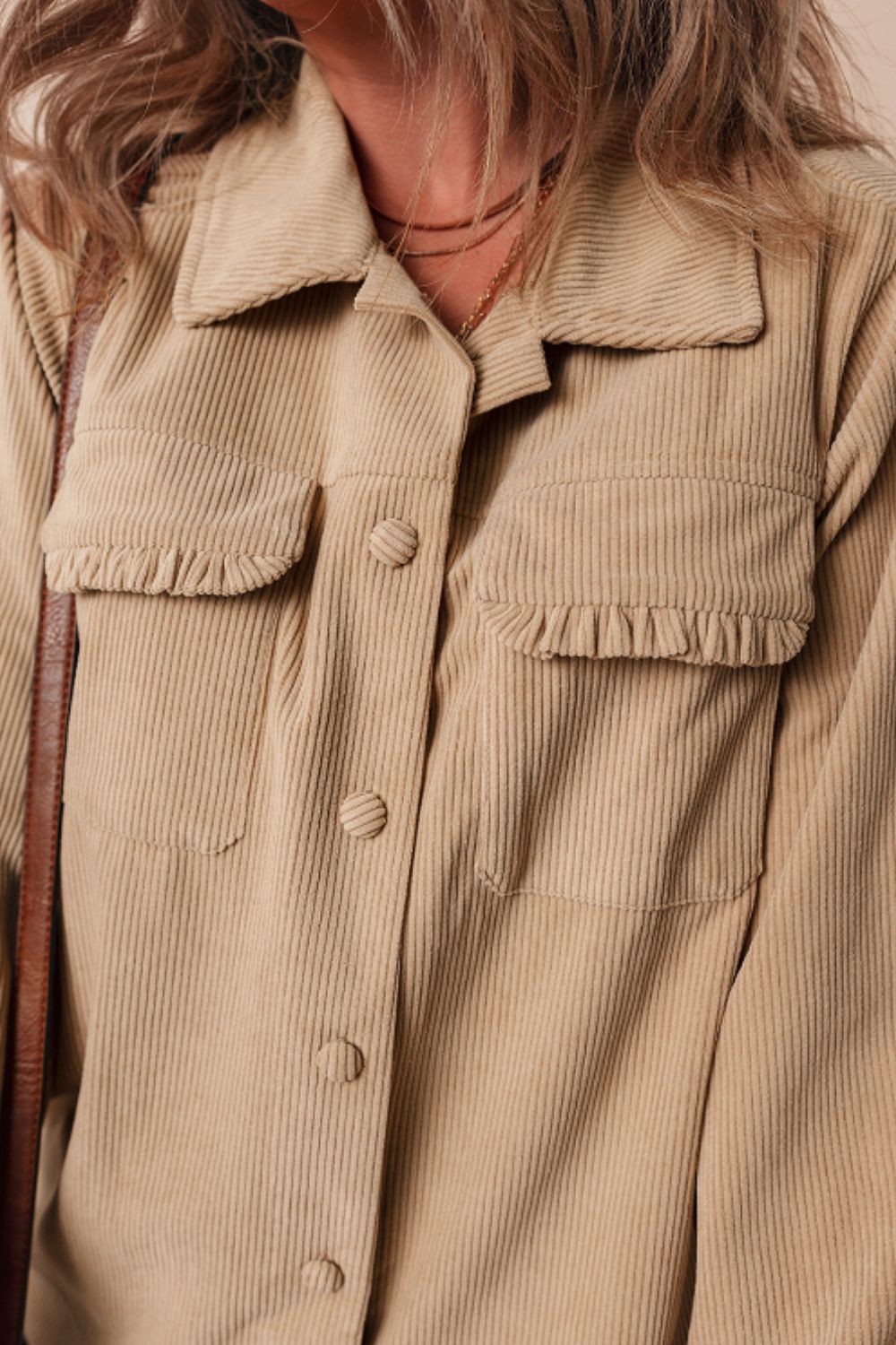 Ileana | Long-sleeved jacket with ruffles and buttons