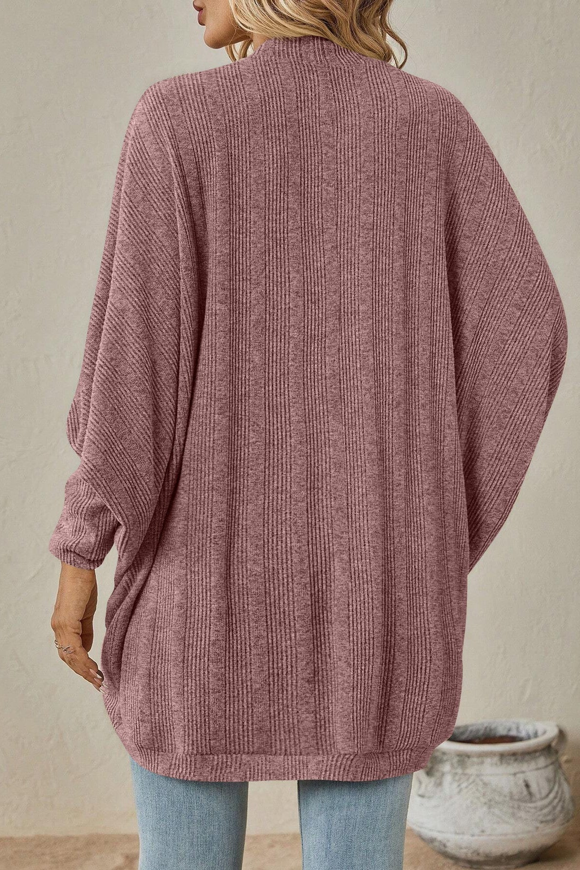Autumn-Winter New Solid Color Midi Knit Cardigan