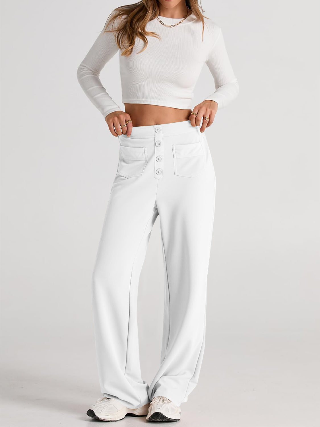 Aurora | Wide-leg, high-waisted trousers