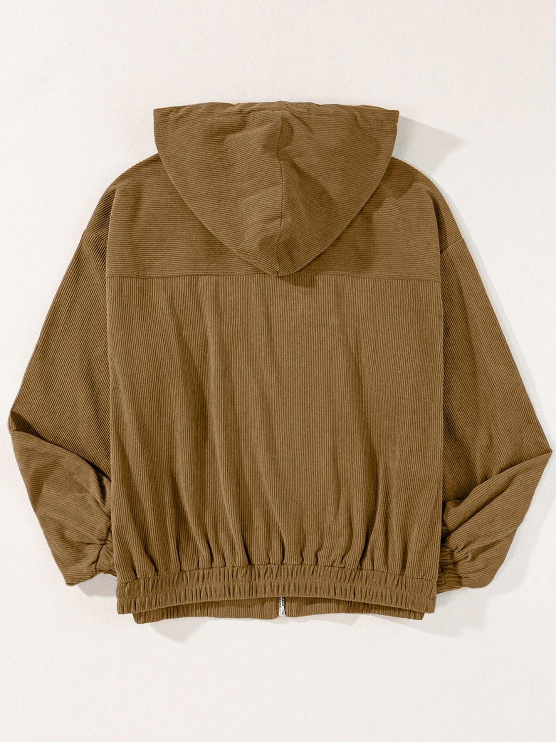 Edith | Long sleeve hooded jacket with drawstring and zip fastening